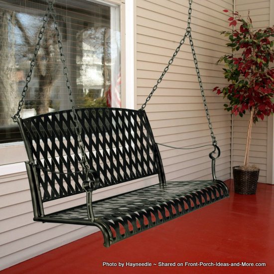 A Metal Porch Swing is for Marking Memories on Your Porch