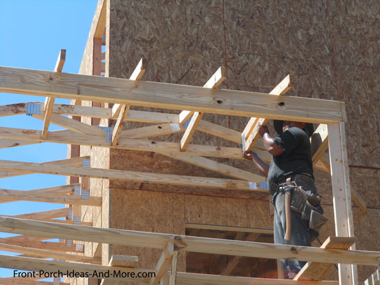 Building a Porch Roof  Porch Roof Framing