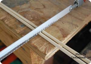 cutting dowels for windcatcher