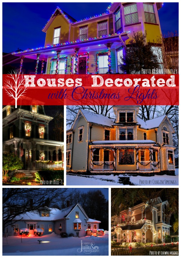 We have a collection of houses decorated with Christmas lights. Come see on Front Porch Ideas And More