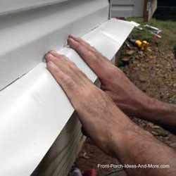 installing ledger flashing under siding