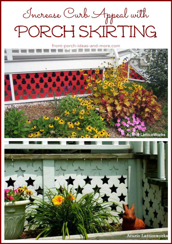 Porch Skirting | Vinyl Lattice Panels | Porch Landscaping