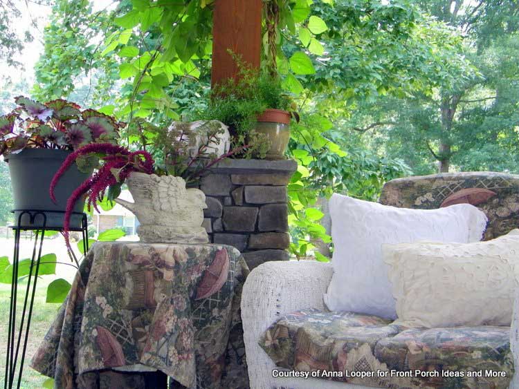 Beautiful plants grace Anna's porch