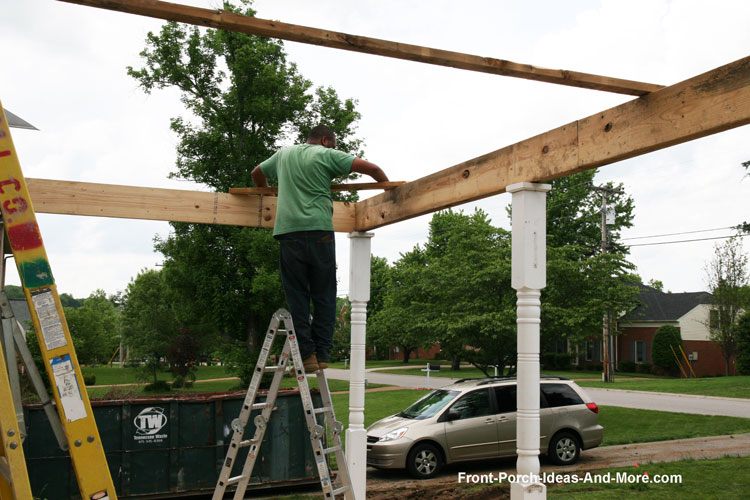 installing porch header