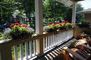 Porch railing planters